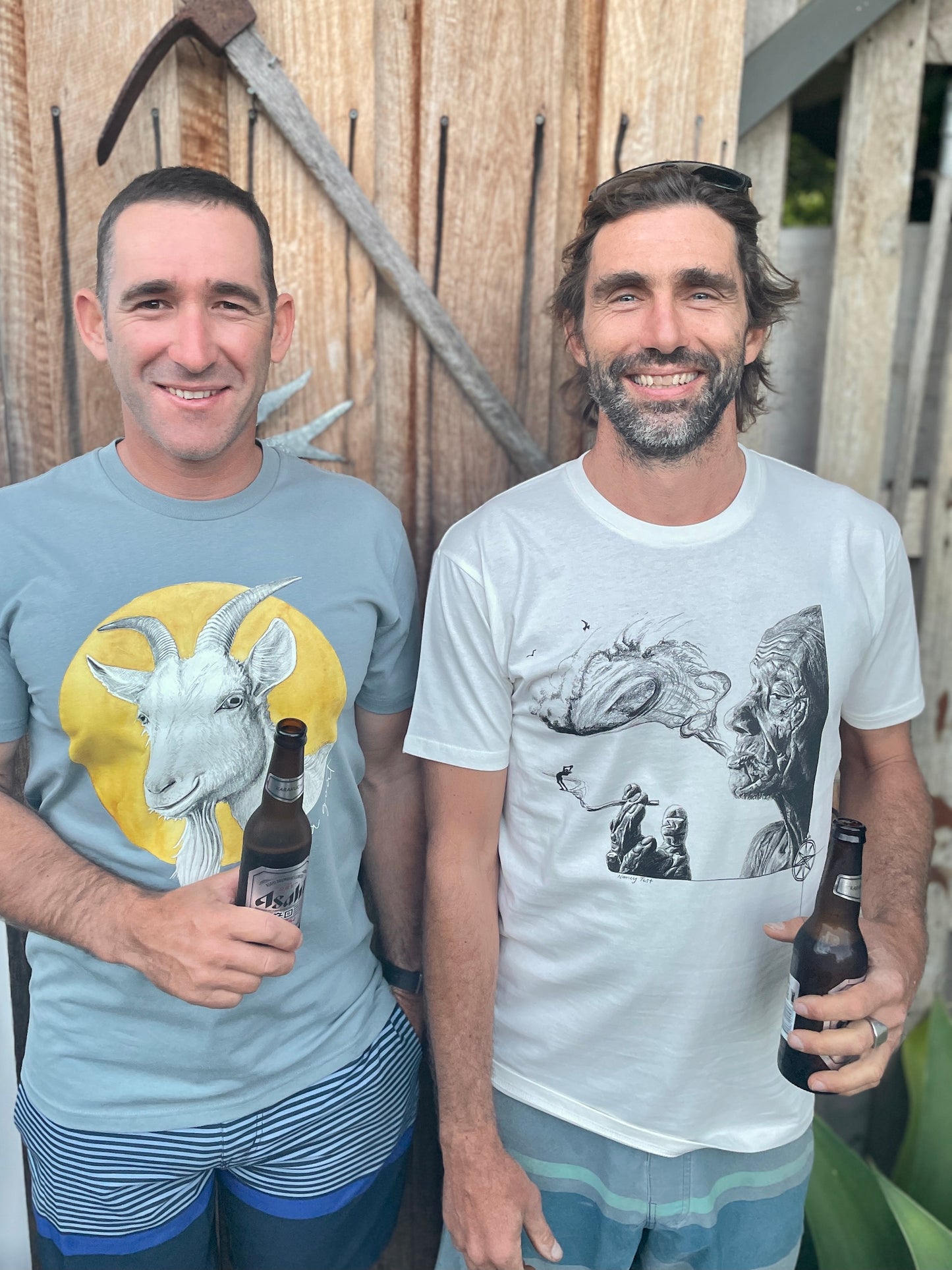 Smoking Barrels t-shirt - natural