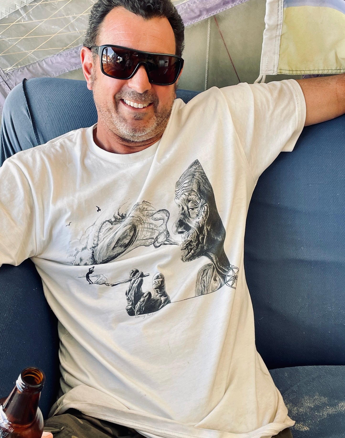 Smoking Barrels t-shirt - natural