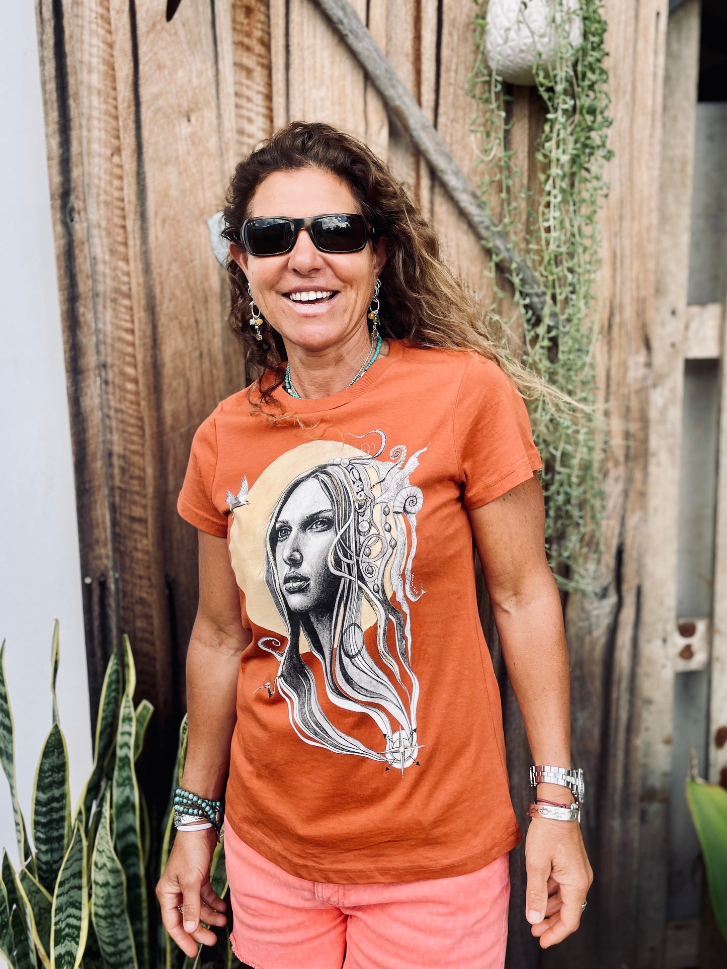 Sea Siren t-shirt - berry