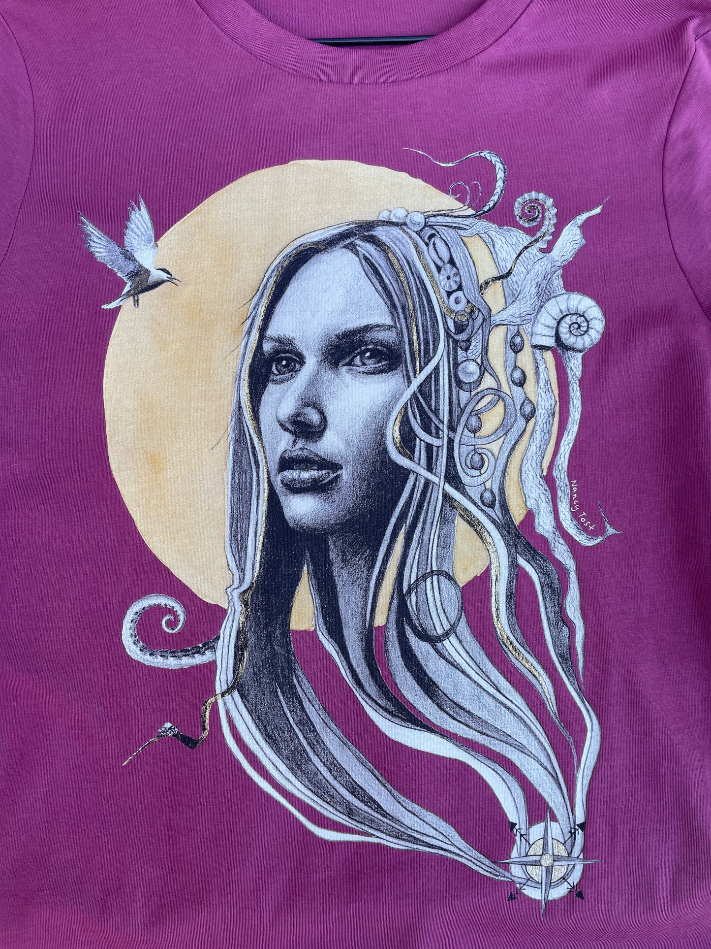 Sea Siren t-shirt - berry