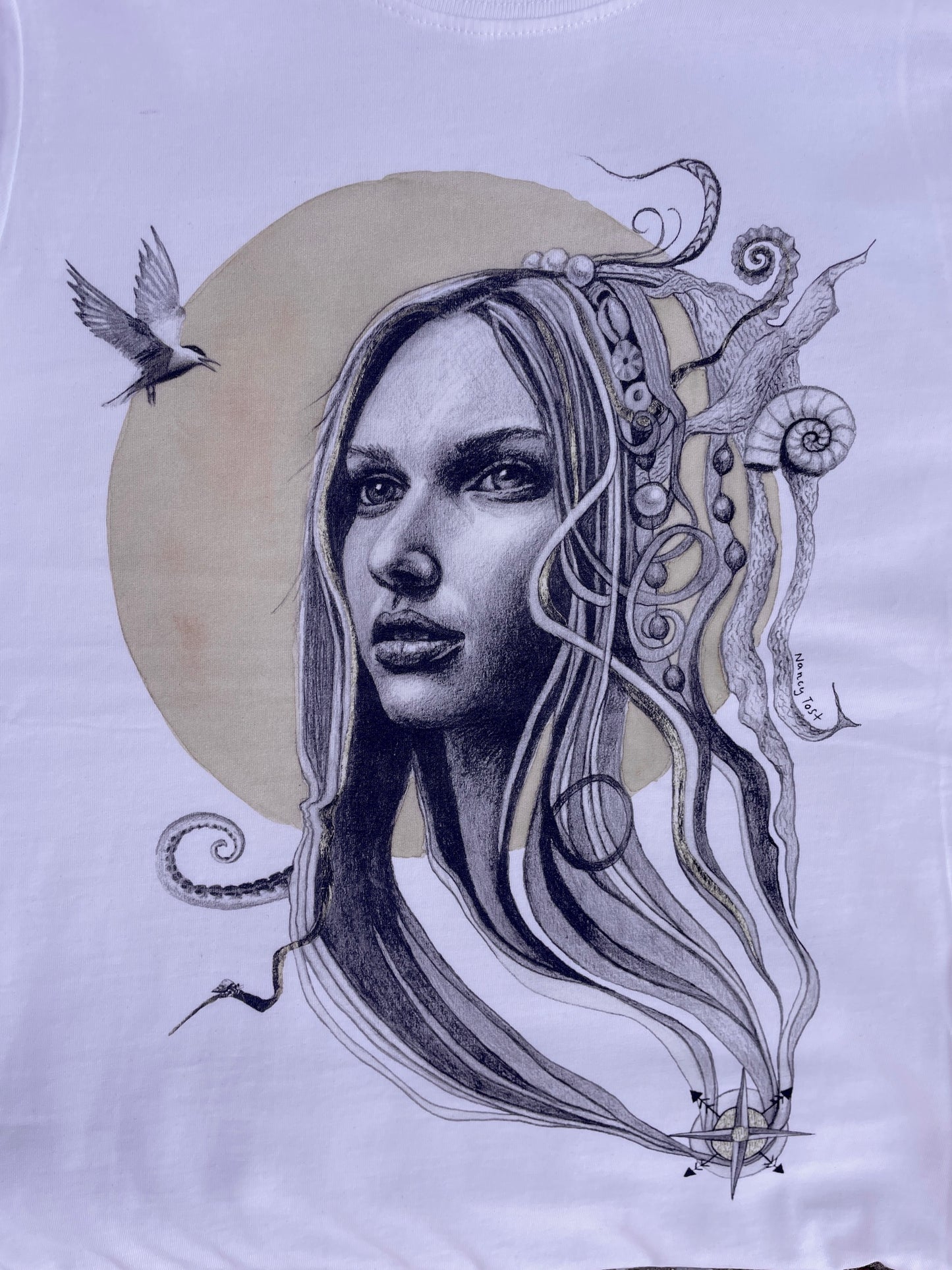 Sea Siren t-shirt - natural