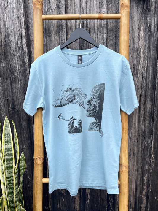 Smoking Barrels t-shirt - pale blue