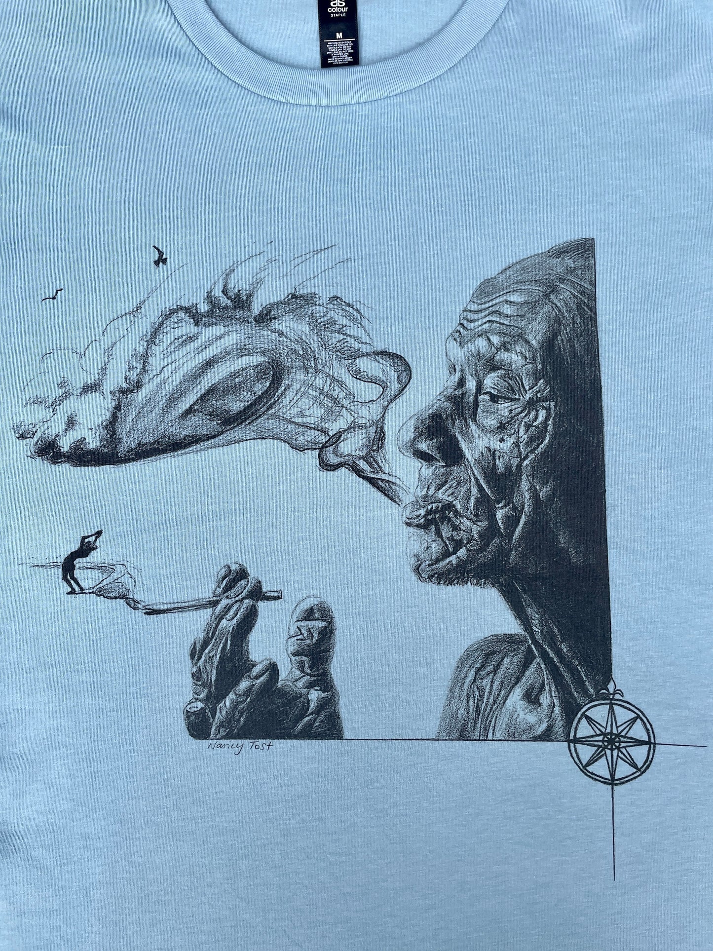 Smoking Barrels t-shirt - pale blue