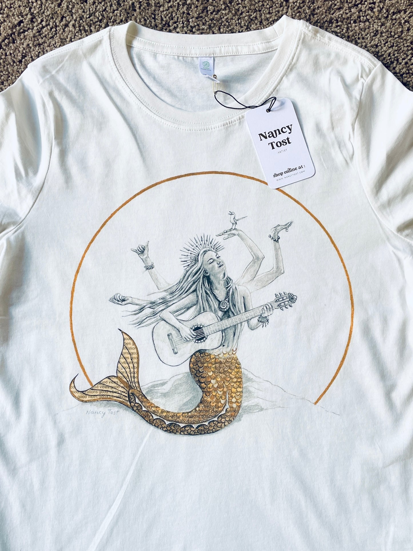 Goddess of Good Vibes t-shirt - white