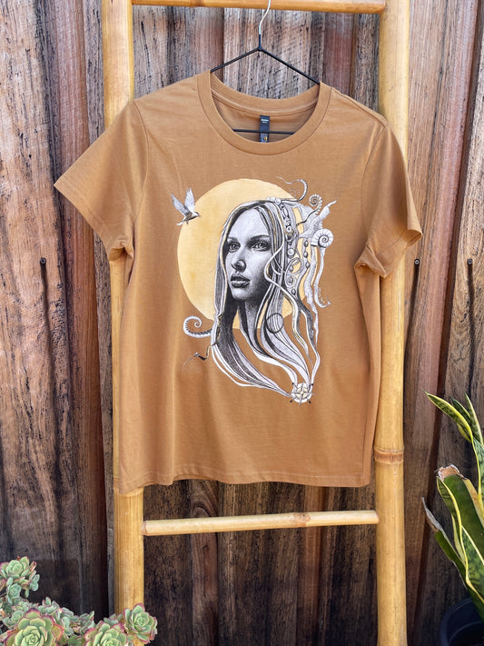 Sea Siren t-shirt - camel